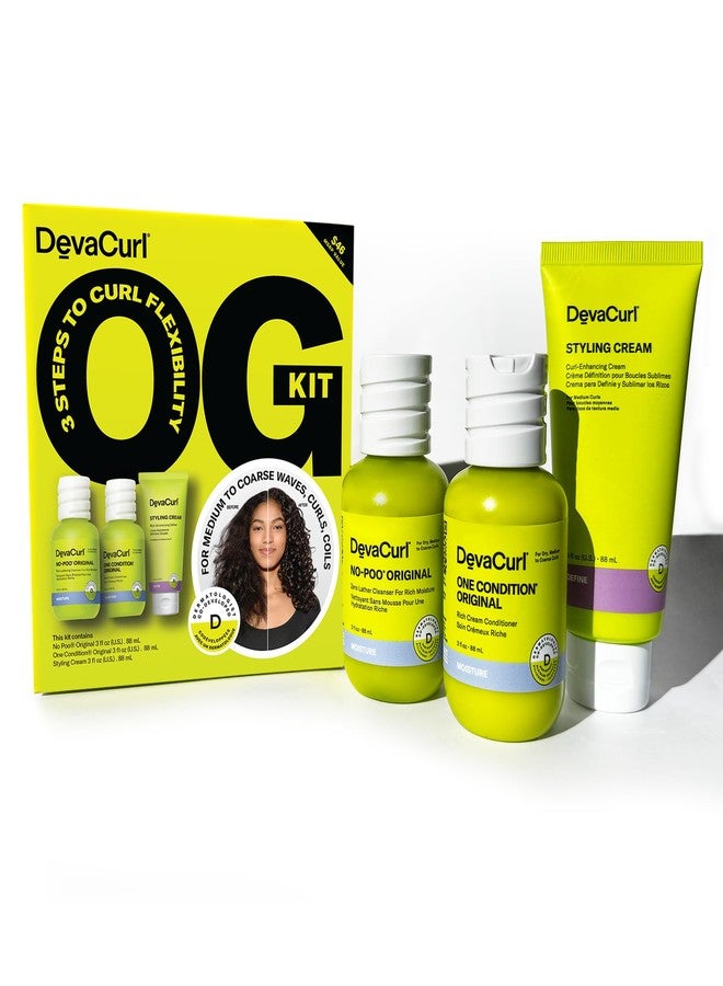 DevaCurl OG Kit | Original Curl Routine | No Poo Original | One Condition Original | Styling Cream | Travel Sizes - Image 1